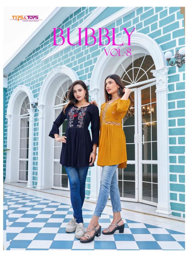 Tips Tops Bubbly Vol 8 Rayon Designer Western Top Collection